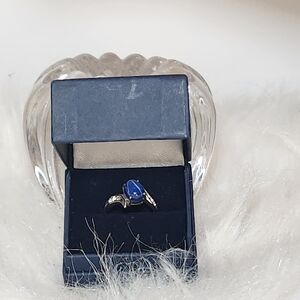 The Bradford Exchange Blue Gem Silver Ring